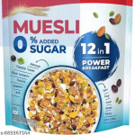 Muesli 0% Added Sugar 500 G | 12-In-1 Pwr Breakfast | India's No. 1 Muesli