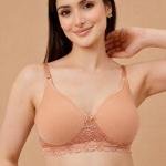 Women's Cotton Solid Non-Padded Full Cup Wire Free T-Shirt Bra
