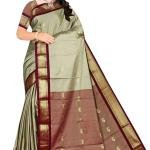 Cotton Silk Pai Thani Border Saree with Contras Blouse ,Zari Border with Peacock Booty