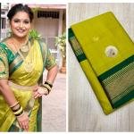 Cotton Silk Pai Thani Border Saree with Contras Blouse ,Zari Border