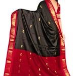 Cotton Silk Pai Thani Border Saree with Contras Blouse ,Zari Border with Peacock Booty