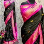 Cotton Silk Pai Thani Border Saree with Contras Blouse ,Zari Border