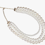 Pearl necklace for woman and drop earrings, pearl choker