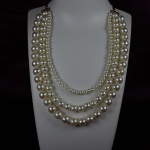 Pearl necklace for woman and drop earrings, pearl choker