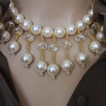 Elegant Beaded Crystal Bib Necklaces