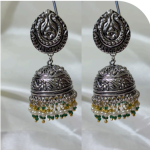 Ethnic Collection silver Jhumki Earrings for Women