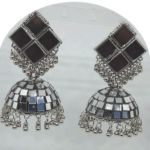 Artificial Beaded Oxidized Dome Shaped Jhumkas
