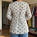 Cotton Short Kurti With Back Dori