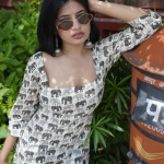 Cotton Short Kurti With Back Dori