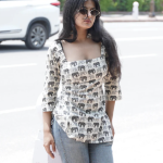 Cotton Short Kurti With Back Dori
