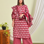Cotton 60-60 Kurti With Pant And Dupatta sets
