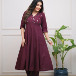 Rayon Embroidery Gown With Pant