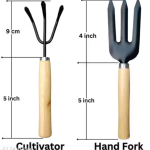 Garden Tools Set of 3 – Cultivator, Hand Fork & Trowel | Gardening Tool Kit for Home Garden