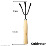 Garden Tools Set of 3 – Cultivator, Hand Fork & Trowel | Gardening Tool Kit for Home Garden