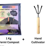Vermi Compost Khad + Garden Hand Cultivator – Pure Natural Organic Vermi Compost for All Plants | Gardening Tool & Fertilizer Kit