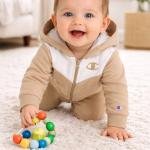 Baby romper with hoody