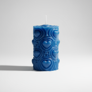 Heart shape Pillar soy wax candle Pack of 1