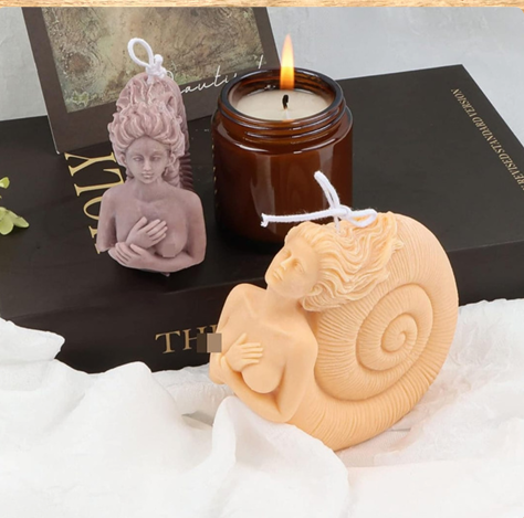 Conch Girl Shape Candle Snail Women ( pack of 1)