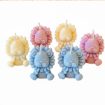 Pastel Lion Cub Candle ( pack of 6)