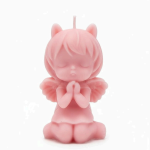 Angel  Girl Praying candle in pink color ( pack of 1)