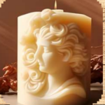 Classical Face Sculpture Pillar Candle (pack of 1)