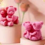 Teddy Couple Heart Candle (pack of 1)