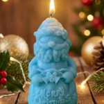 Santa Pillar Candle (pack of 1 )