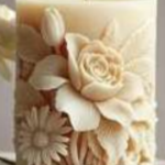 Rose Pillar Candle (pack of 1)