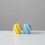 twisted Sculptural Soy Wax Candle for Home Decor Aesthetic Handmade Candle (Pack Of 2 )