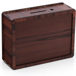 Wooden Money Box with Savings Tracker, 1 Lakh Goal Piggy Bank for Kids & Adults, Cash Collection Bank
