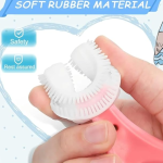 U-Shaped Kids Toothbrush | Soft Silicone Brush Head  for Boys & Girls (Ages 2–6 Years) | Pack of 2