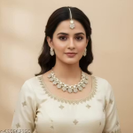 Silver white Wedding Jewelry Set for Women – Pack of 4