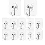 Self-Adhesive Hooks Sticky Hook Non-Slip Heavy Duty for Kitchen, Bathroom, Clothes, Office