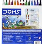 DOMS 14 Shades Brush Pen Box Pack | Super Soft Tip With Brilliant Colours | Water Based Ink Which Gives Water Colour Effect