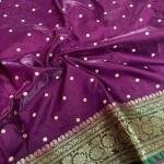 Banarasi Satin Silk Saree Small buti embroidery saree