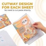 Transparent Paper Sticker Book Cover Film Clear Matte for Craft 30Pcs Book Cover