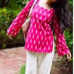 Berry Breeze Ikat Straight Kurta