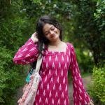 Berry Breeze Ikat Straight Kurta