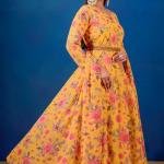Sunshine Rose Printed Anarkali Gown