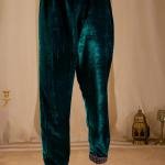 Floral Embroidered Sequinned Velvet Straight Kurta With Trousers & Dupatta