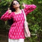Berry Breeze Ikat Straight Kurta