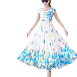 Women Maxi Pink, Beige Dress