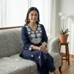 D 79 💙 Bella Boutiques – Newly Launched Khadi Cotton Chikankari Kurti Set 💙