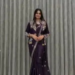 D 32 Rust Orange Festive Saree