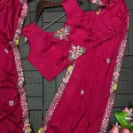 D 32 Rust Orange Festive Saree