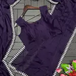 D 34 💜 Elegant Purple Saree with Designer Embroidered Jacket