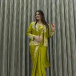 D 32 Rust Orange Festive Saree