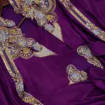 D 47 ❤️ Rani Pink Embroidered Jacket Saree