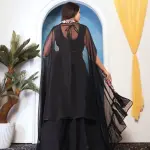 D 70 ✨ Contemporary Black Floral Lehenga Set