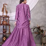 D 71 ✨ Royal Mauve Silk Lehenga Set with Embroidered Jacket